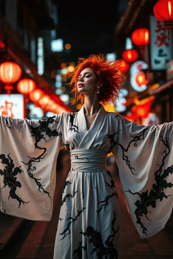 Kimono Neon Geisha