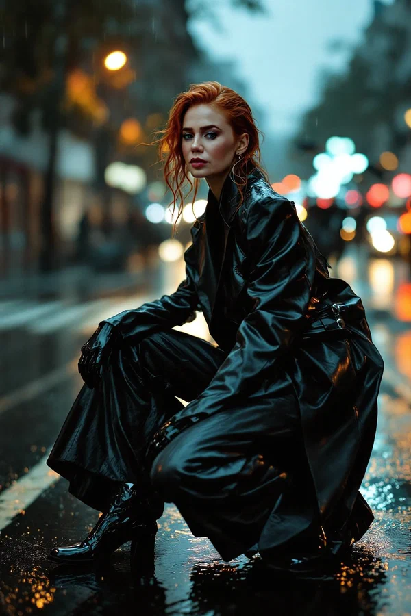 Midnight Motorcycle Urban Rider