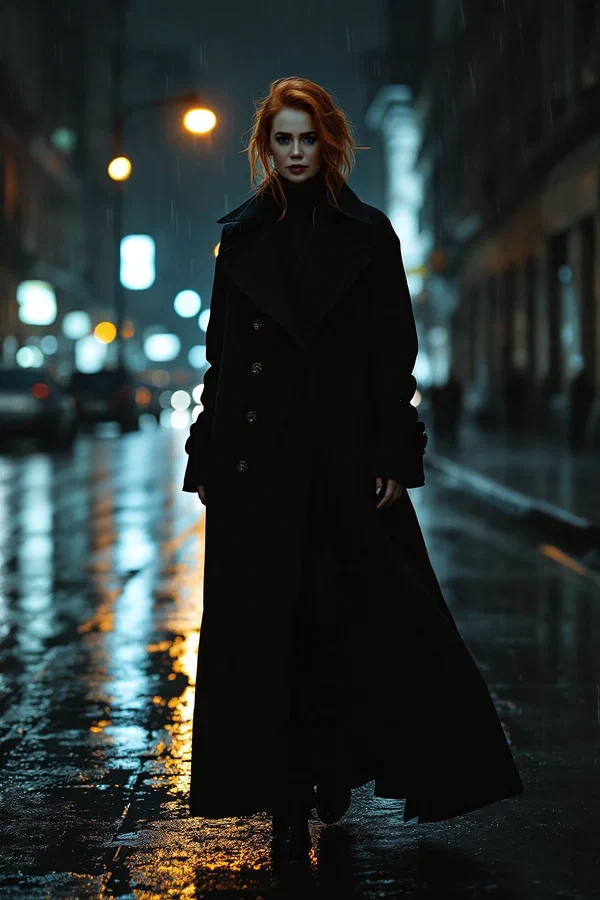 Noir Trench Coat Phantom