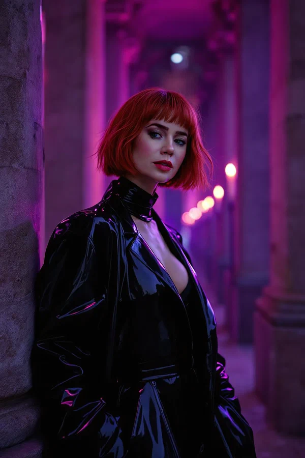 Pink Goth Among Pillars