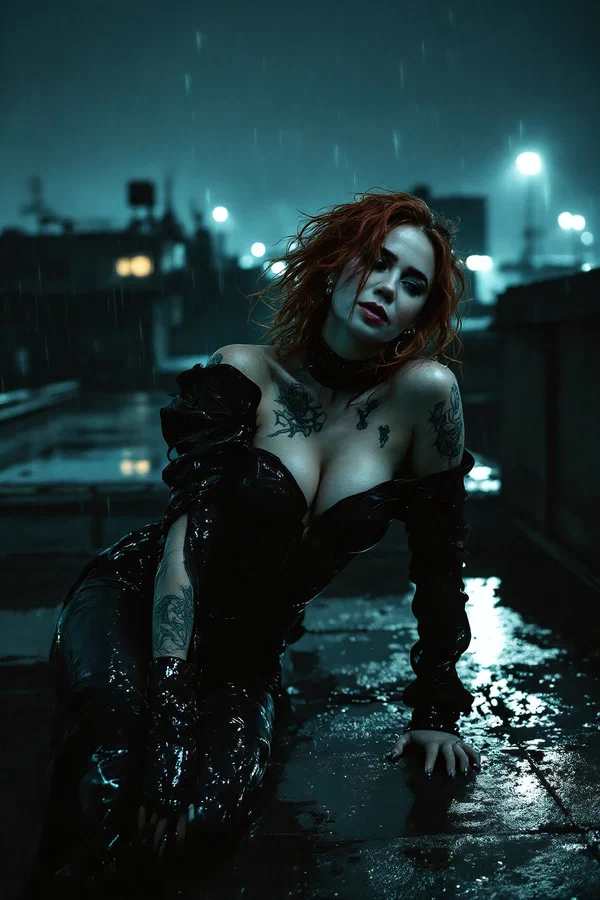 Tattoo Warrior Night Rain