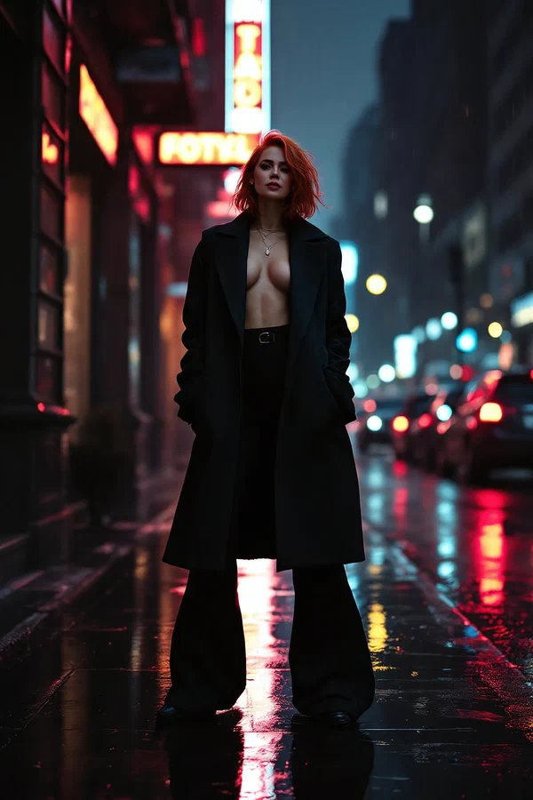 Wet Street Midnight Noir