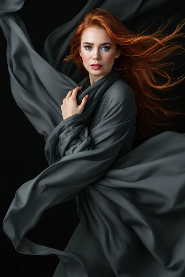 Draped Storm Chiffon
